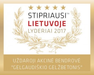 Gelgaudiškio gelžbetonis stipriausi Lietuvoje 2017